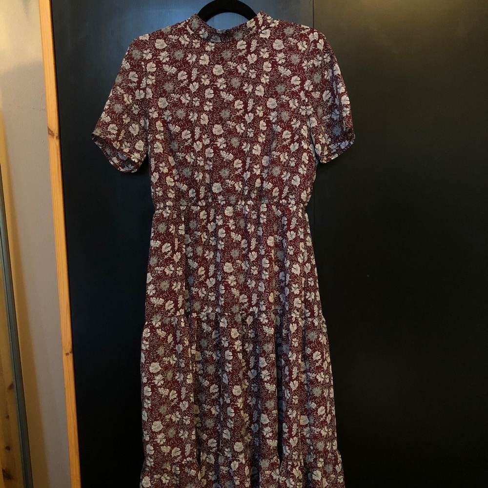 Bohme Tessa Floral Dress in Wine
